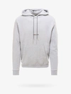 Saint Laurent Logo-print Drawstring Hoodie In Grey