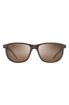 Maui Jim Lele Kawa Mj H811-25c Rectangle Polarized Sunglasses In Brown Stripe/ Hcl Bronze