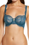 Simone Perele Eclat Underwire Demi Bra In Teal