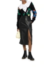 Red Valentino Redvalentino Buckle Detail Leather Pencil Skirt In Black