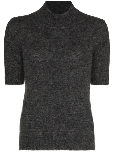 Fendi Cashmere And Mohair Jumper In Grey