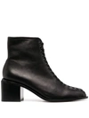 CLERGERIE LACE-UP LEATHER BOOTS