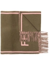 FENDI LOGO TASSEL SCARF