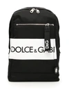 DOLCE & GABBANA NYLON BACKPACK WITH LOGO PATCH