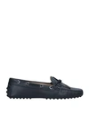 Shop Tod's Woman Loafers Midnight Blue Size 7 Soft Leather In Dark Blue