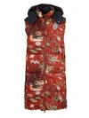 Moncler Genius 1 Moncler Jw Anderson Battersea Reversible Logo-appliquéd Printed Cotton Gilet In Red