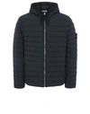 Stone Island Navy Down Loom Woven Chambers Jacket In Blue