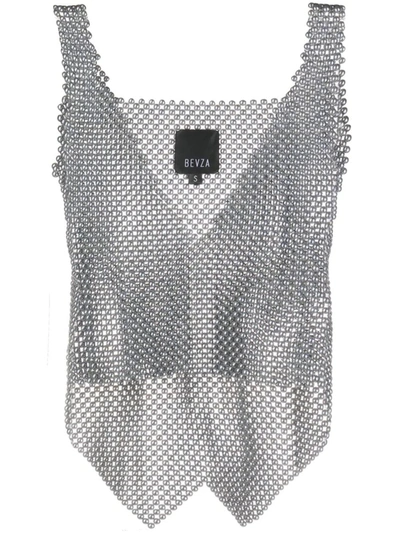 Bevza Bead-embellished Waistcoat In Grey