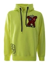 BARROW FLUO 'BEAR INVASION' HOODED SWEATSHIRT,7711263D-1FBF-0320-07EE-119CE8FA9DAD