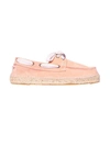 Manebi Hamptons Pink Leather Lace-up Shoes In Pink