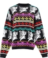 Msgm Intarsia Wool Jumper In Multicolor