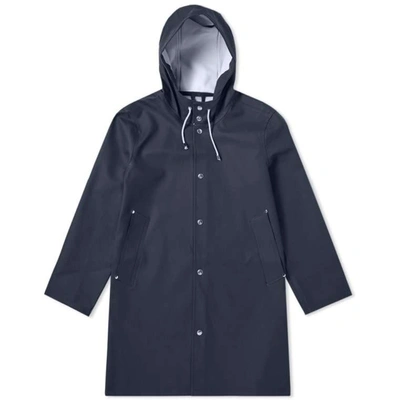 Stutterheim Stockholm Lightweight Raincoat Navy In Blue