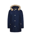 Woolrich Arctic Parka With Detachable Fur In Blue