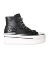 ASH BLACK LEATHER HI TOP SNEAKERS,F03E2CE0-4E7A-3335-2B68-6A02E949939A