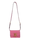 MOSCHINO PINK LEATHER SHOULDER BAG,33F75525-BF78-FEE1-FF1B-CA9EAD0F0B13