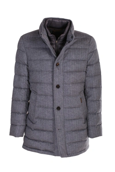 Moorer Cashmere Blend Wool Coat In Grey