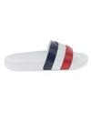 Moncler Basile Rubber Slide Sandals In White
