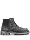 DOLCE & GABBANA DISTRESSED CHELSEA BOOTS