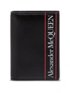 ALEXANDER MCQUEEN LEATHER WALLET WITH LOGO PRINT