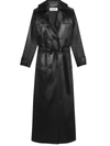 SAINT LAURENT DOUBLE-BREASTED TRENCH COAT BLACK,32387684
