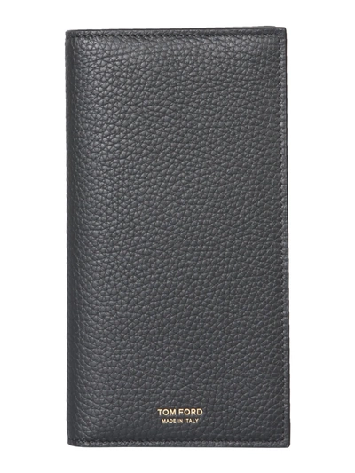 Tom Ford Long Bifold Wallet In Nero