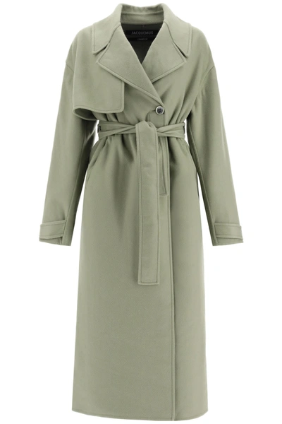 Jacquemus Coat Tastes In Wool In Green