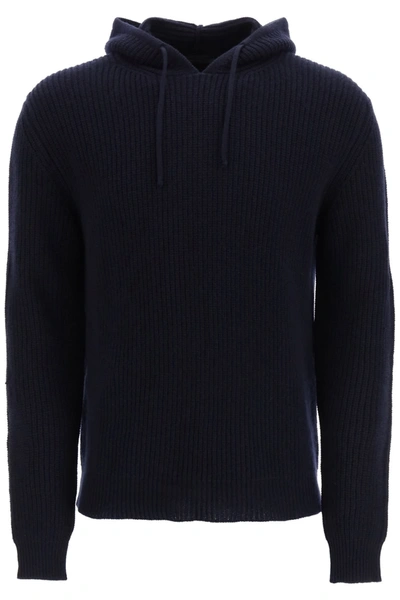The Gigi Hooded Sweater In Blue
