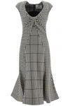 MARINE SERRE MIDI HOUNDSTOOTH DRESS,D013FW20W WOTWO0002 0