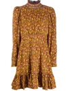BYTIMO FLORAL-PRINT PUFF-SLEEVE DRESS