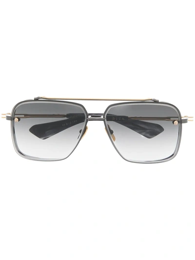 Dita Eyewear Tinted Pilot Sunglasses In Black