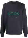 MICHAEL KORS LOGO EMBROIDERED CREWNECK SWEATSHIRT