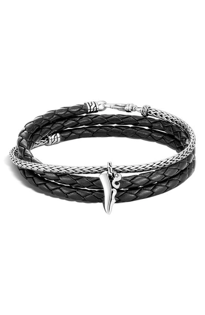 John Hardy Classic Chain' Sterling Silver Keris Dagger Hybrid Triple Wrap Bracelet