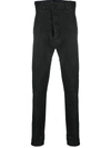 11 BY BORIS BIDJAN SABERI SUPER-HIGH-RISE SLIM-FIT TROUSERS