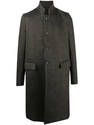 Poème Bohèmien High-neck Single-breasted Coat In Black