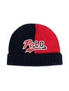 RALPH LAUREN SLOGAN PATCH KNITTED HAT