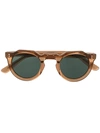 Lesca Round Frame Sunglasses In Braun