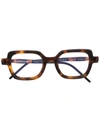 Kuboraum Square Frame Glasses In Brown