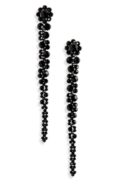 Simone Rocha Beaded Drop Earrings In Jet