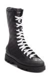 GIVENCHY CLAPHAM PERFORATED LOGO COMBAT BOOT,BE602KE0S6