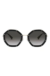 VALENTINO ROCK STUD GLAM 55MM SUNGLASSES,VA204255-Y