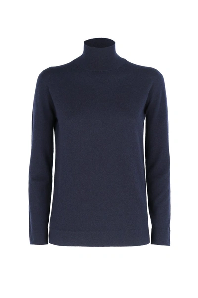 Agnona Cashmere Knit Sweater In Blue