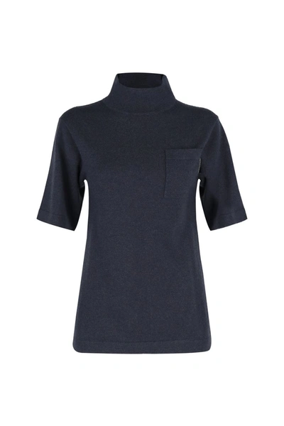 Brunello Cucinelli Cashmere T-shirt In Blue