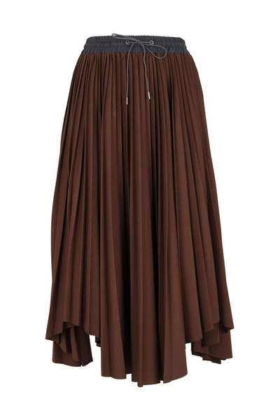 Fabiana Filippi Brown Pleated Skirt