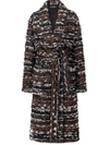 DOLCE & GABBANA BELTED TWEED dressing gown-STYLE COAT