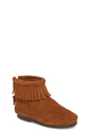 Minnetonka Back Zip Boot In Brown