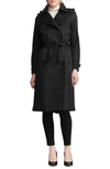 Ralph Lauren Double Breasted Trench Coat In Black