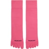 Balenciaga Women's Logo-embellished Jersey Socks In Black,pink