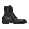 GUIDI GUIDI BLACK 995 LACE-UP BOOTS