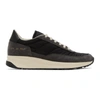COMMON PROJECTS COMMON PROJECTS BLACK AND GREY TRACK CLASSIC LOW SNEAKERS