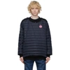 Y/PROJECT NAVY CANADA GOOSE EDITION DOWN HYBRIDGE PULLOVER